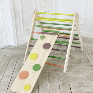 Triangolo rampicante in legno con rampa rampa reversibile triangolo pieghevole palestra Montessori - Product Image 4