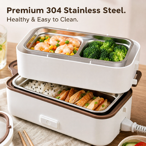 Lonchera Eléctrica con Calentador de <span class=keywords><strong>Alimentos</strong></span>: Lonchera Térmica de 300W para Adultos, Calentador de <span class=keywords><strong>Alimentos</strong></span> Portátil de Calentamiento Rápido para el Trabajo y Viajes - Product Image 3