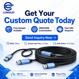 <span class=keywords><strong>Cable</strong></span> de Extensión Activo USB 3.0 LUNGKAY Macho, 5Gbps, Amplificador de Señal de Alta Velocidad, Chip Repetidor, 5M/8M/15M/20M, Uso Industrial/VR - Product Image 6