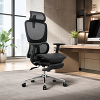Mobilier de bureau Fauteuils de bureau ergonomiques confortables à dossier haut Vente en gros Chaise de direction en maille avec appui-tête réglable