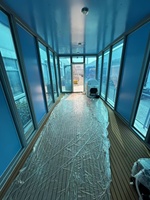 Moteur hors-bord Couleur personnalisée Bateau Maison Barge Conteneur Bateaux Maison Bateau