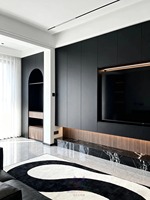Meuble TV mural flottant moderne en bois sur mesure pour toute la maison, unité murale modulaire écologique pour salon avec éclairage LED