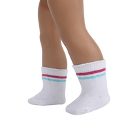 MSYO Chaussettes miniatures pour poupées de 18 pouces, jouet en peluche, jouet DIY, matériau en dacron, accessoires pour poupées américaines