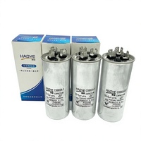 Kapasitor AC HAOYE CBB65 50+5uF 450V untuk Kulkas Mesin Cuci Casing Aluminium Anti Ledakan Film