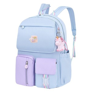 Large Capacity Lightweight Elementary Colorful Cute Refrigerator Door Side Open School Backpack for Girls
