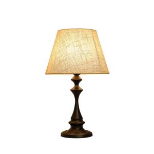 Lampe de table en tissu de style américain, minimaliste nordique, haut de gamme, avec capteur, pour la décoration de la chambre à coucher, lampe de chevet, petite lampe de table transfrontalière - Product Image 4