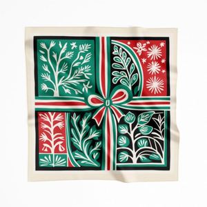 Pañuelo de seda de lujo de 90x90cm con estampado de cadena y cinturón, inspirado en marcas de alta costura, con diseño dorado, para mujer, personalizado. - Product Image 4