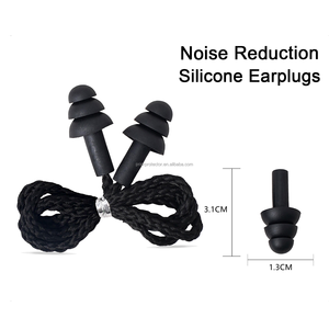 Bouchons d'oreilles en silicone souple réutilisables pour le sommeil, réduisant le bruit, avec système d'enfoncement et caractéristiques de sécurité, vente en gros - Product Image 3