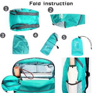 Mochila plegable ultraligera impermeable, mochila de viaje portátil de gran volumen para hombres y mujeres, ligera para deportes al aire libre y senderismo - Product Image 5