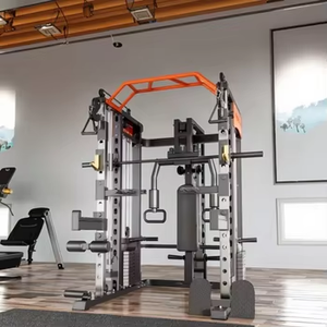 Equipo de gimnasio en casa Smith, máquina, sistema de <span class=keywords><strong>polea</strong></span>, estante de sentadillas, <span class=keywords><strong>barra</strong></span> de tracción para ejercicio de la parte superior del cuerpo, incluida la funcionalidad del brazo del pecho - Product Image 2