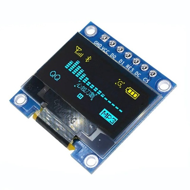 EParthub 0.96 Inch OLED Display Module IIC 4/7 Pin Blue White Dual Color LCD