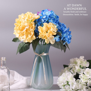 Flores de Hortensia Artificiales de Seda, Alta Simulación, Decoración para Bodas, Rosa, Amarillo, Rojo - Product Image 5