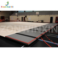 ZONWINXIN – Équipement de gymnastique personnalisé fourni par l'usine – Tapis de compétition à ressorts avec rails enroulables 14x14m