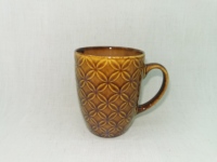 Mug personnalisable à prix de gros, nouveau style, gaufré et émaillé, avec anse, pour thé et café