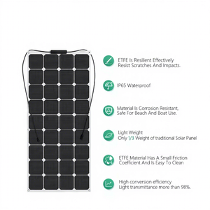 Panneau solaire flexible ETFE 60W 200W 300W 500W 1000W, <span class=keywords><strong>module</strong></span> PV incurvé semi-flexible, kit pour système d'énergie solaire pour camping-car et bateau - Product Image 2