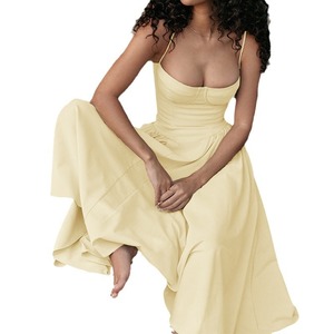 Ropa de <span class=keywords><strong>mujer</strong></span> europea y <span class=keywords><strong>americana</strong></span> Tirantes de estilo retro elegante francés Vestido europeo y americano para <span class=keywords><strong>mujer</strong></span> - Product Image 5