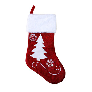 Chaussettes de Noël renne flocon de neige rouge chaussettes de Noël floue mignon atmosphère de vacances ornement suspendu ornement suspendu de Noël - Product Image 6