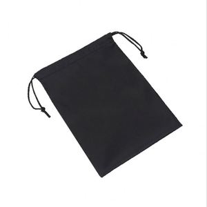 20*25Cm Black Waterproof Polyester 210D <b>Drawstring</b> Bag <b>Pouch</b> Gift Bag Promotional Use - Product Image 5