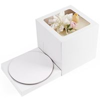 Vente en gros Boîte à gâteau au fromage jetable imprimée sur mesure Boîte de transport de gâteau Boîte d'emballage de gâteau d'anniversaire