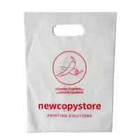 Großhandel gestanzte Griff Kleidung Lagerung Weiche LDPE Tasche Einkaufen Plastiktüten Kunststoff einkaufen