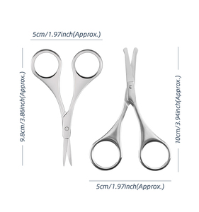 Tijeras de Manicura de Acero Inoxidable, Hoja Recta, Punta Afilada, para Cejas, Cutículas y Vello Nasal - Product Image 1