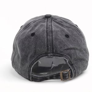 Wholesale Vintage Sport 6-Panel <b>Plain</b> Denim Casual Hat Custom Embroidery Washed Cowboy Baseball <b>Cap</b> With Logo - Product Image 3
