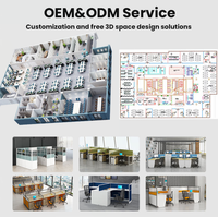 Postes de travail modulaires extensibles pour centre d'appels, bureaux modernes avec cloisons, 6 à 8 places, en MDF
