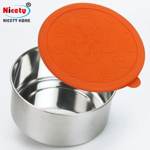 En çok satan yuvarlak 304 silikon kapak paslanmaz çelik Bento yemek kabı çocuk yiyecekleri konteyner için - Product Image 1