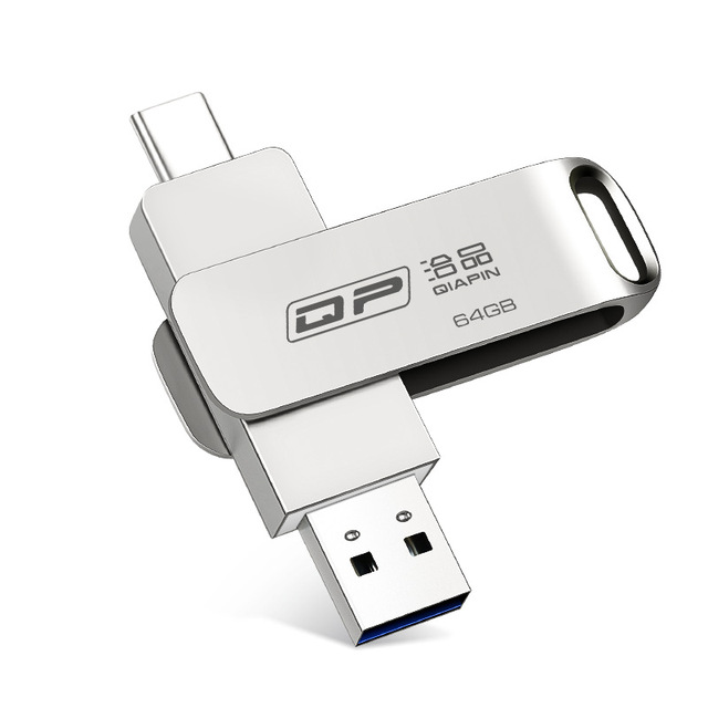 Metal USB Flash Drive Type-C 256G Large Capacity Dual-Use Mobile Phone & Computer with Logo Customization 1-Year Warranty New