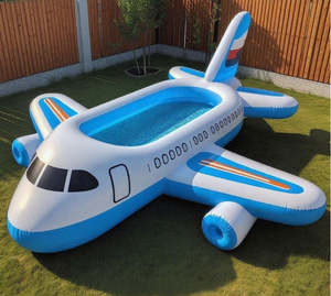Thương mại Tùy chỉnh máy bay bơi Ghế hồ bơi Inflatable Đảng sân sau máy bay sofa hồ bơi thiết kế mới Hồ bơi bơm hơi - Product Image 6