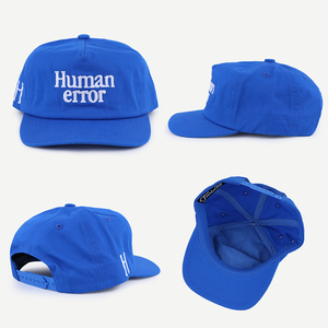 Gorra de Béisbol Azul sin Estructura de Perfil Alto de 5 Paneles Estilo Urbano con Forma Cuadrada y Logotipo Bordado Personalizado del Fabricante - Product Image 2