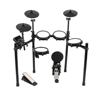 Batterie Électronique Complète Instrument Électrique Contrôle Volume pour Maison Couleur Noire