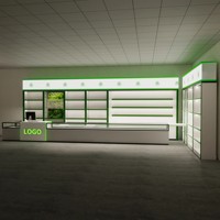 Vente en gros d'usine VANLOCY de présentoirs en métal pour supermarchés Étagère à tabac avec lumière LED Vitrine à cigarettes pour magasin de fumée
