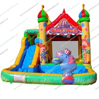 Toboggans gonflables de cirque videur sautant pour Combo avec toboggans aquatiques pour enfants avec une piscine commerciale extérieure