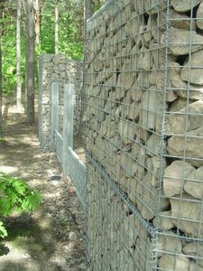 Petit panier <span class=keywords><strong>gabion</strong></span> en treillis métallique galvanisé soudé, à mailles carrées, avec revêtement PVC, pour la construction, les allées de jardin et les bordures - Product Image 2