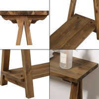 Table console en bois massif Sunrise 43.3 \ "finition de panneau de style rustique de ferme moderne pour salon couloir Foyer canapé entrée