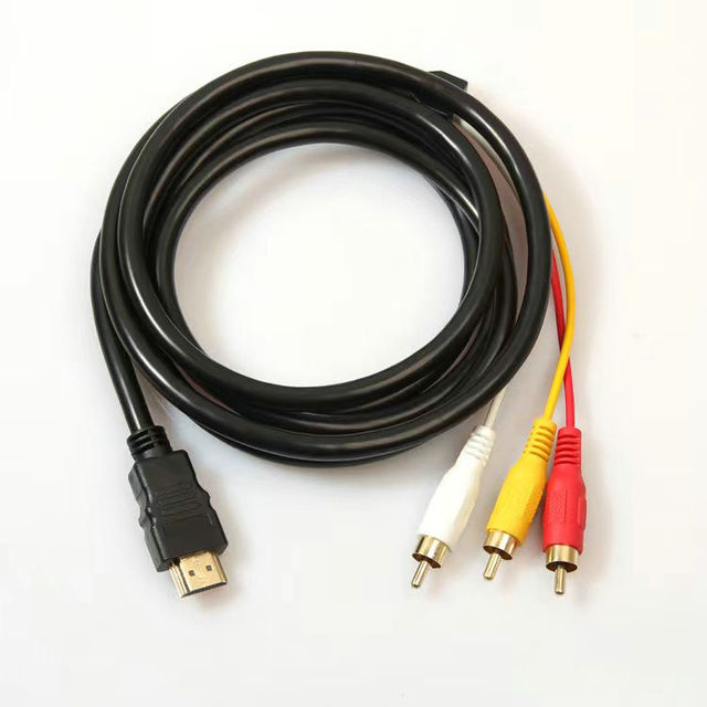 1.5M 5FT HDMI-Compatible Av Male to 3 Rca Conversion DV DVD Audio Video Cable to 3rca Digital Wire Converter Adapter