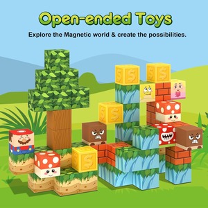Bloques de construcción magnéticos para niños STEM Montessori juguetes sensoriales juego de cubos magnéticos para niños y niñas para regalo de cumpleaños - Product Image 5