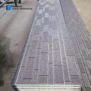 Chất Lượng Cao 16Mm Bên Ngoài Bức Tường Bánh Sandwich Bảng Điều Chỉnh Chống Cháy PU Kim Loại Khắc Composite Cách Nhiệt Sip Tấm Xây Dựng Xây Dựng - Product Image 2