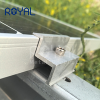 Pince d'extrémité en aluminium pour système de montage de panneaux solaires