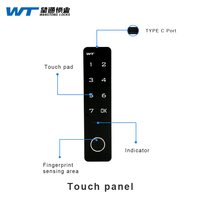 WT wangtong empreinte digitale armoire poignée serrure avec mode public loquet automatique gym casier serrure wangtong WT serrure 2048-A0SF