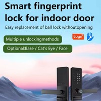 LifeLibero MYQ-iLock M03 Tuya WiFi Slimme Deurvergrendeling Gezichtsherkenning Kaart App Besturing Legering Staal Hout Anti-inbraak Alarm Cloud