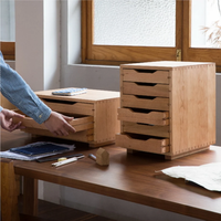 Boîte de rangement de bureau en bois massif, tiroir de bureau, armoire de rangement, décoration intérieure pour certificats, organisateur d'articles divers de bureau