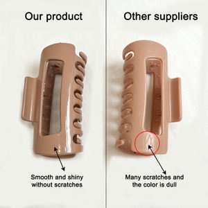 مشابك شعر بلاستيكية لامعة وناعمة قابلة للتخصيص بألوان متعددة، مشابك شعر نسائية راقية صديقة للبيئة - Product Image 2