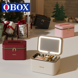 Tas Kosmetik OBOX dengan Cermin Lipat PU, Profil untuk Kemudahan Penyimpanan di Tas Laptop - Product Image 2