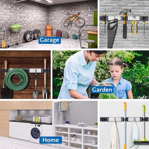 ESD thép không gỉ treo tường Lau và chổi chủ di chuyển kệ và móc cho các công cụ lưu trữ vật liệu kim loại - Product Image 6