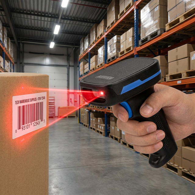 KEFAR 2D 1D Handheld Wireless Barcode Scanner Scanning Gun Wired Usb Bar Qr Code Reader Store Supermarket Warehouse Inventory