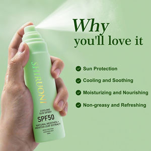 OEM naturale mentolo + Mentha estratto di foglie di Mentha raffreddamento Spray solare SPF 50 crema solare nebbia nutre Spray protezione solare per l'estate - Product Image 2