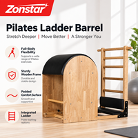 Machine d'entraînement Pilates haut de gamme en bois de chêne de couleur personnalisée, Reformer Pilates réglable avec Ladder Barrel, pour studio et usage domestique