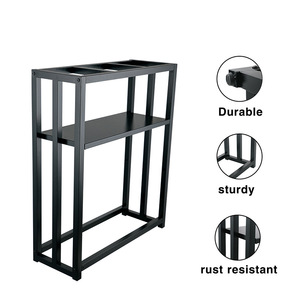 رف تخزين معدني ثقيل للأطباق والأوعية مع قاعدة حديدية - Product Image 1